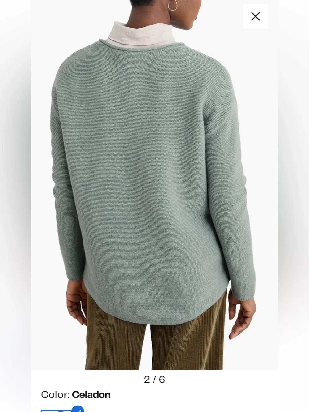 Seasalt Cornwall Fruity II Light Green Wool Blend Women’s Sweater size 12. - Picture 4 of 15